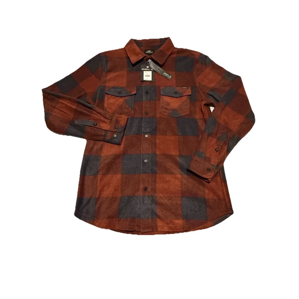 O'Neill Shirt Mens Small Arctic Creek SuperFleece Buffalo Plaid Flannel NWT